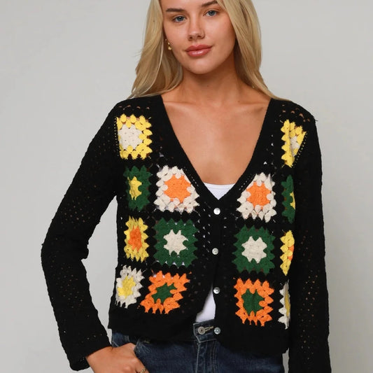 Monica Crochet Cardigan