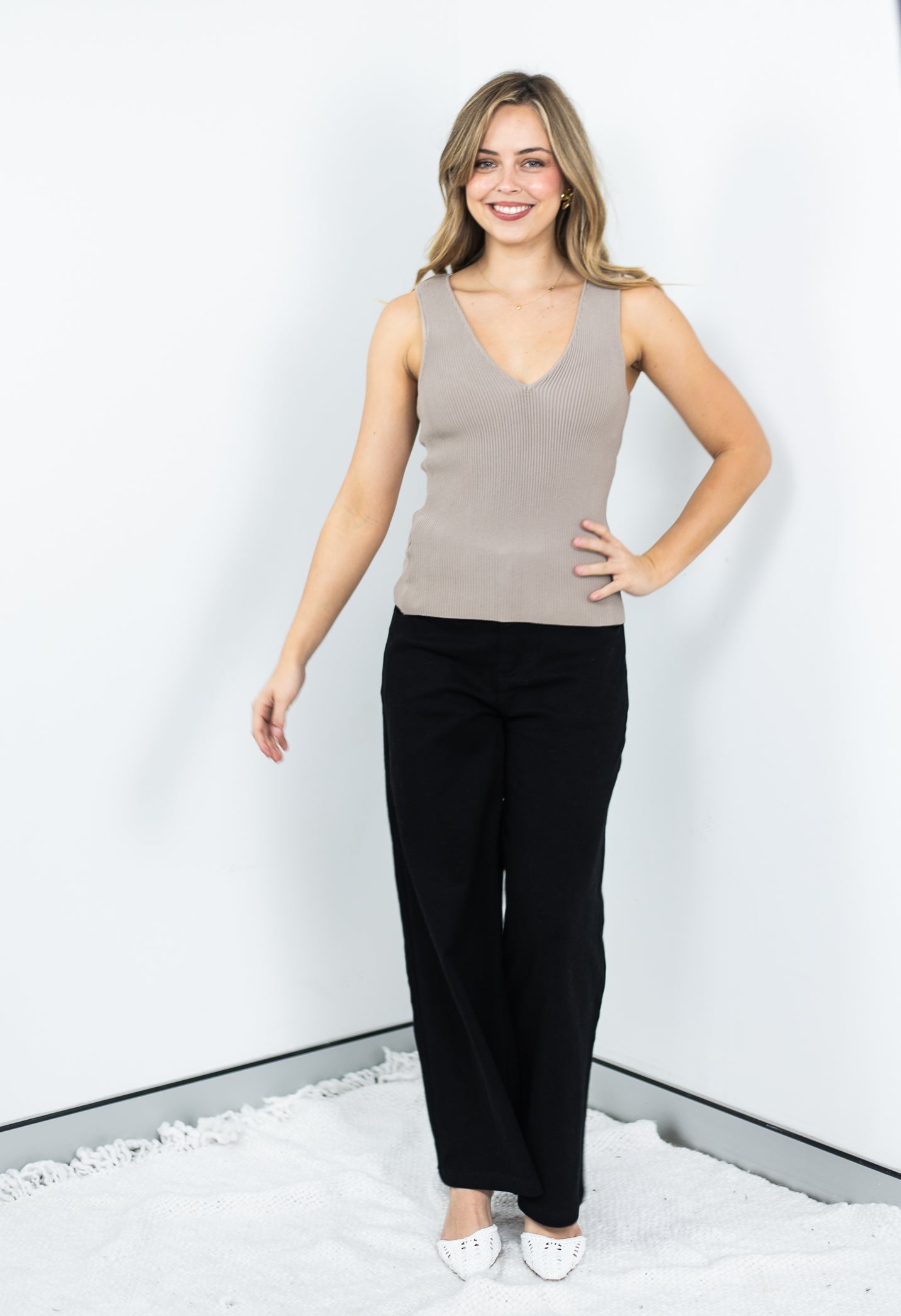 Rib singlet - Mocha