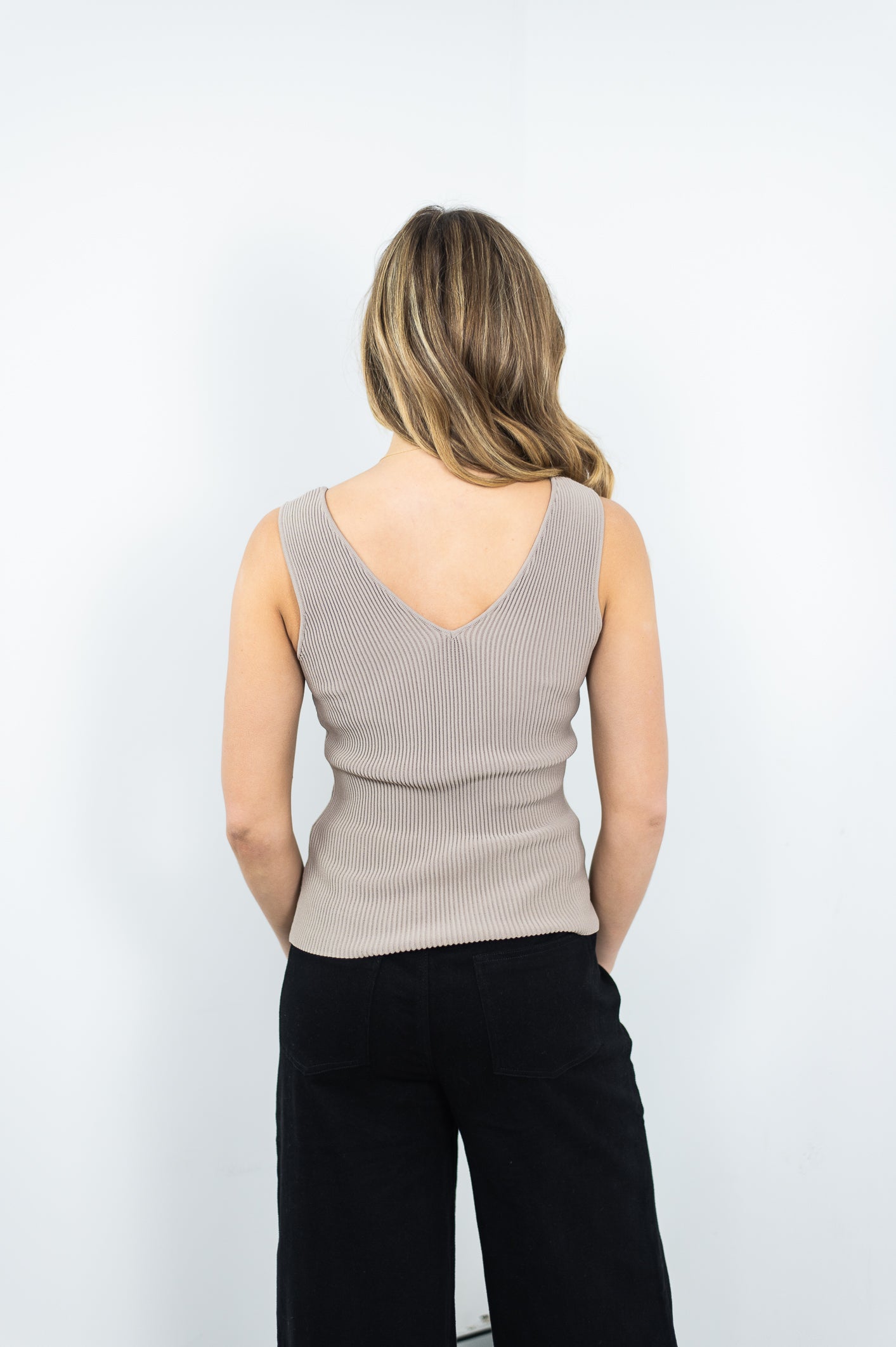 Rib singlet - Mocha