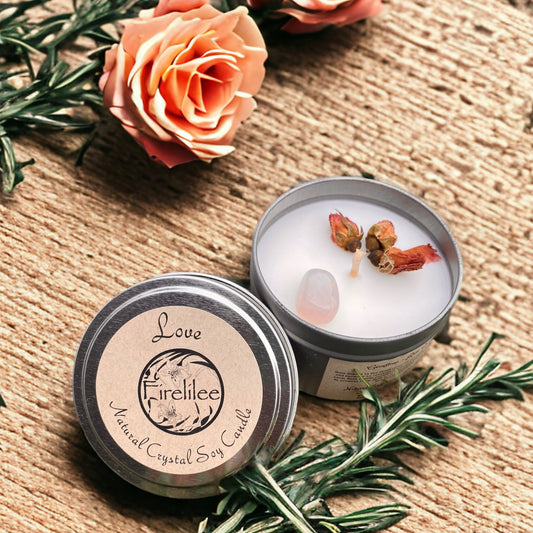 Natural Fragrance Travel Tin Candle | Love
