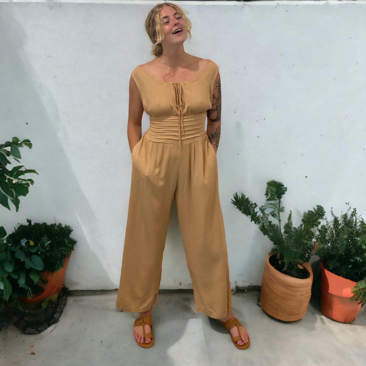Cleopatra Jumpsuit - Beige