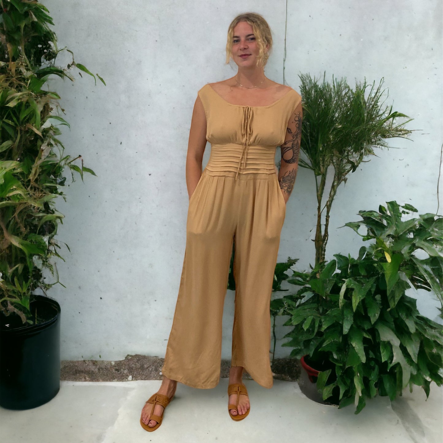 Cleopatra Jumpsuit - Beige
