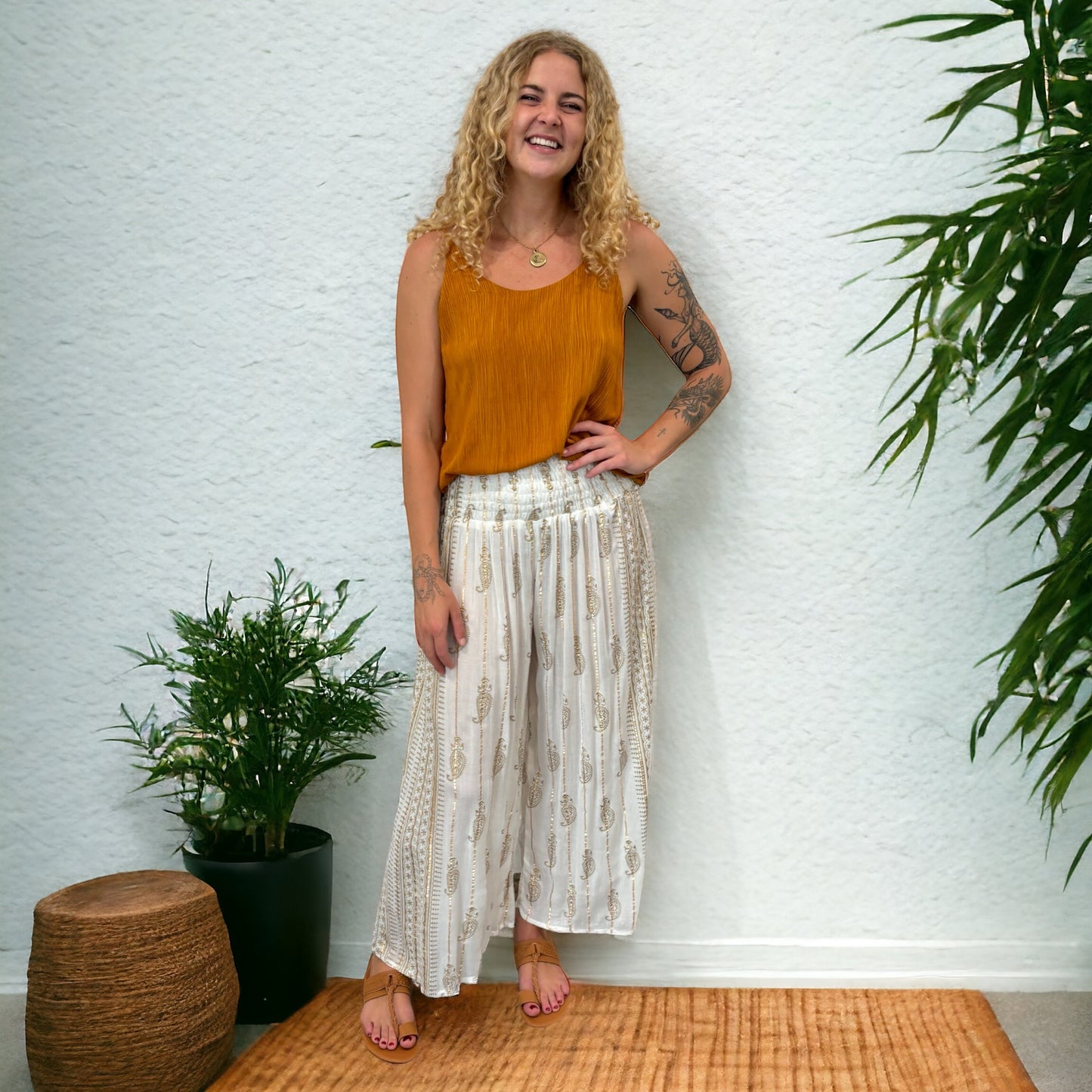 Shukra Pants - White