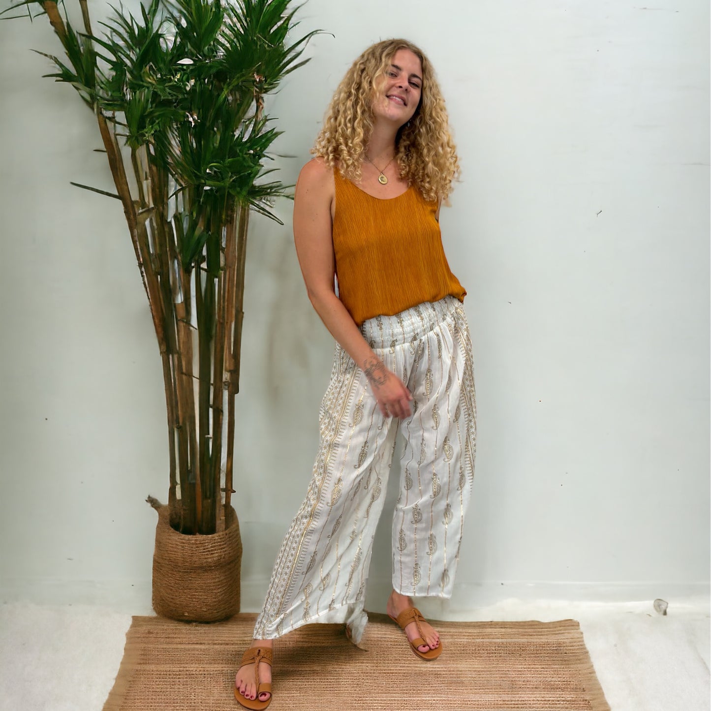 Shukra Pants - White