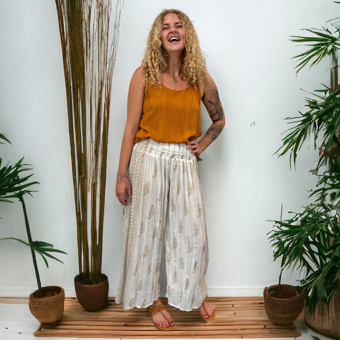 Shukra Pants - White