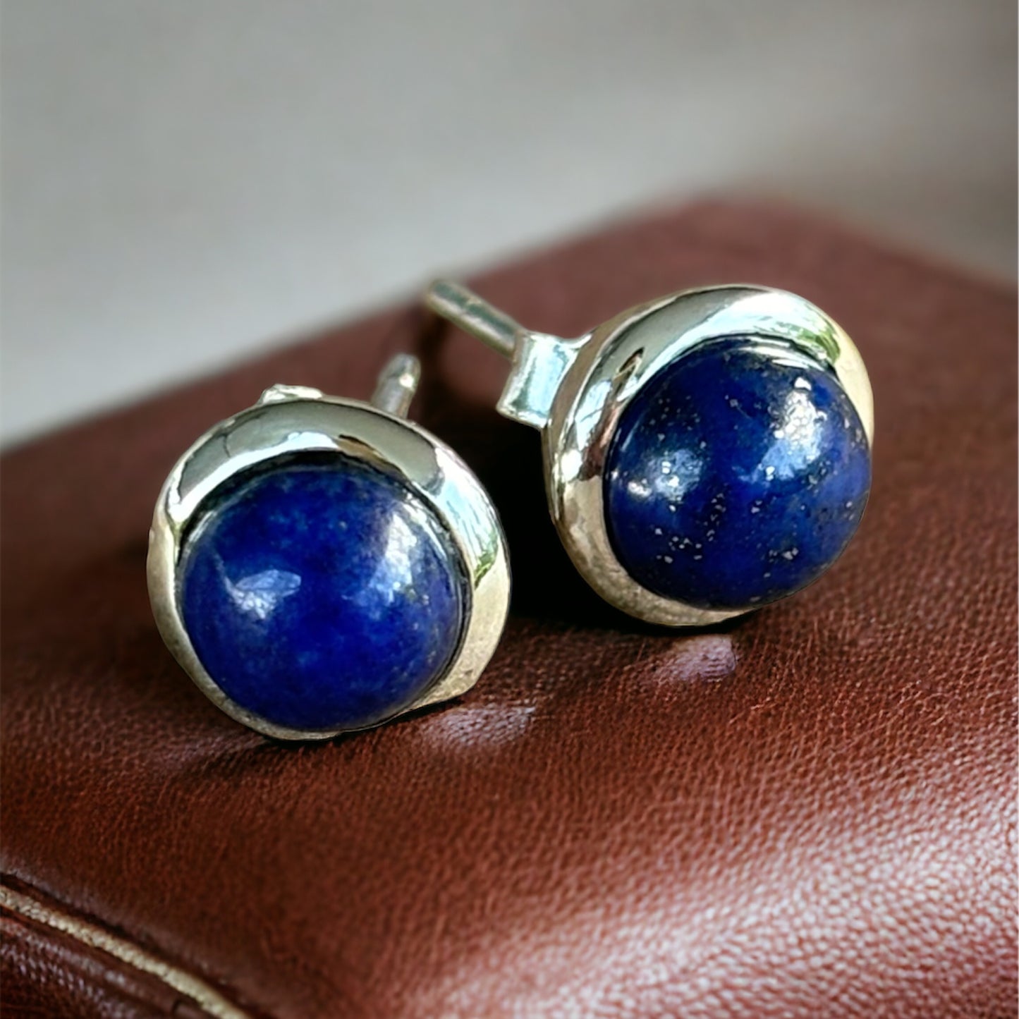 Lapis Lazuli sterling silver studs