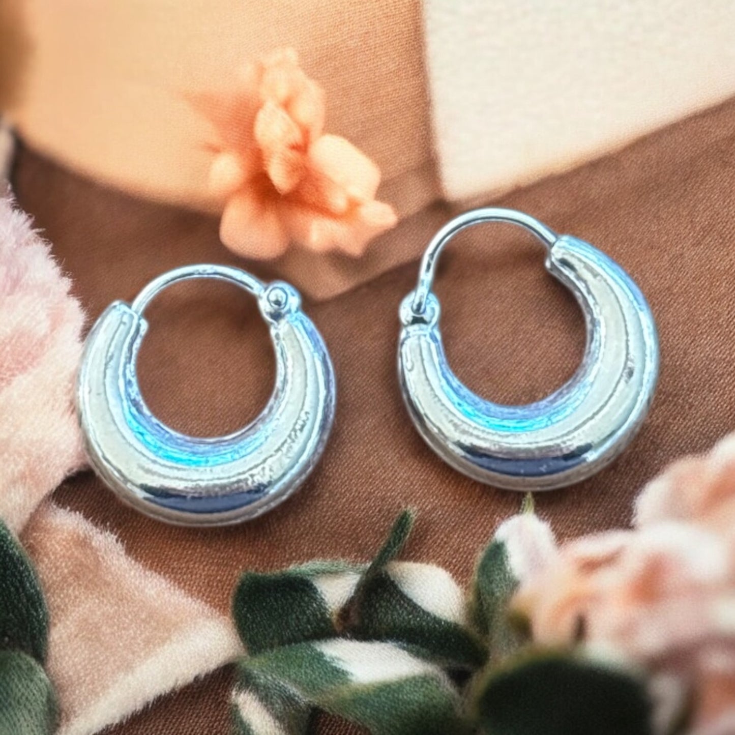 Sterling Silver Huggie Hoop Earrings