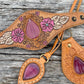 Gemstone Leather Cuffs