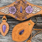 Gemstone Leather Cuffs