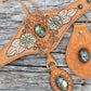 Gemstone Leather Cuffs