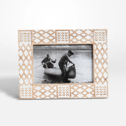 Wooden Carved Photo Frame - 3x5