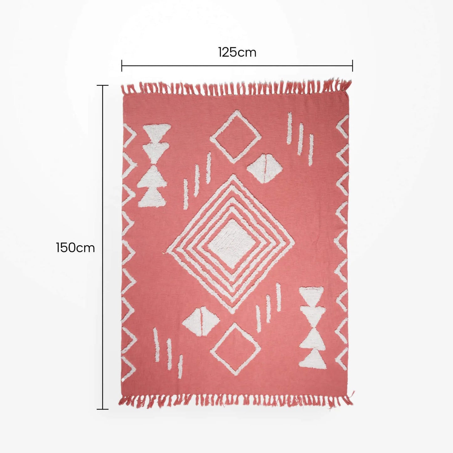 Riley Tufted Throw - Pink