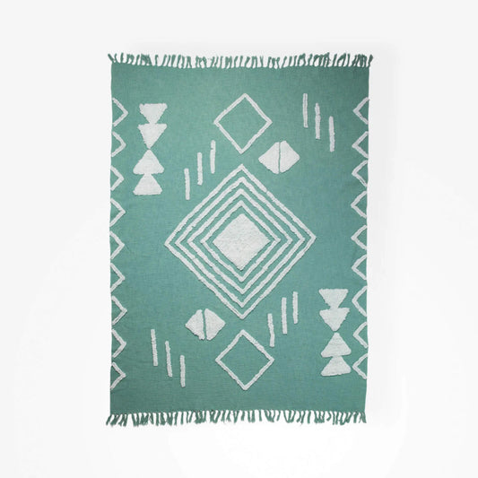 Riley Tufted Throw - Green