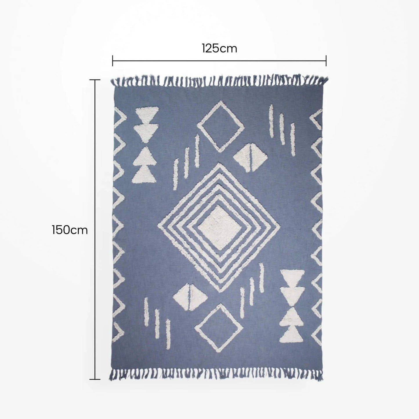 Riley Tufted Throw - Blue