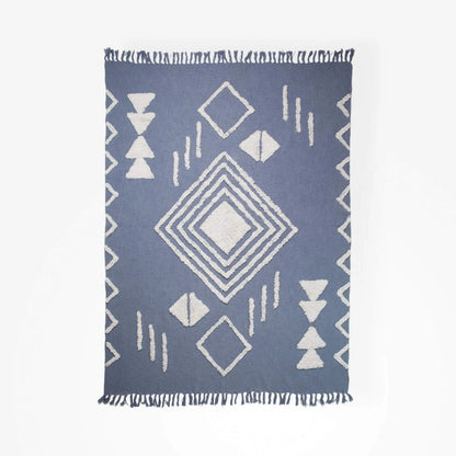 Riley Tufted Throw - Blue