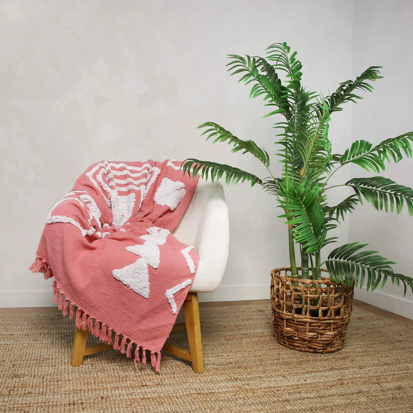 Riley Tufted Throw - Pink