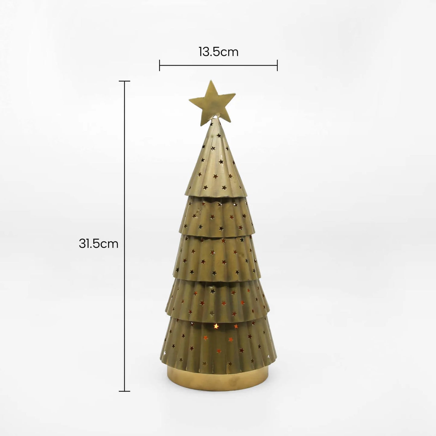 Christmas Tree Pillar Candle Holder