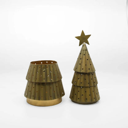 Christmas Tree Pillar Candle Holder