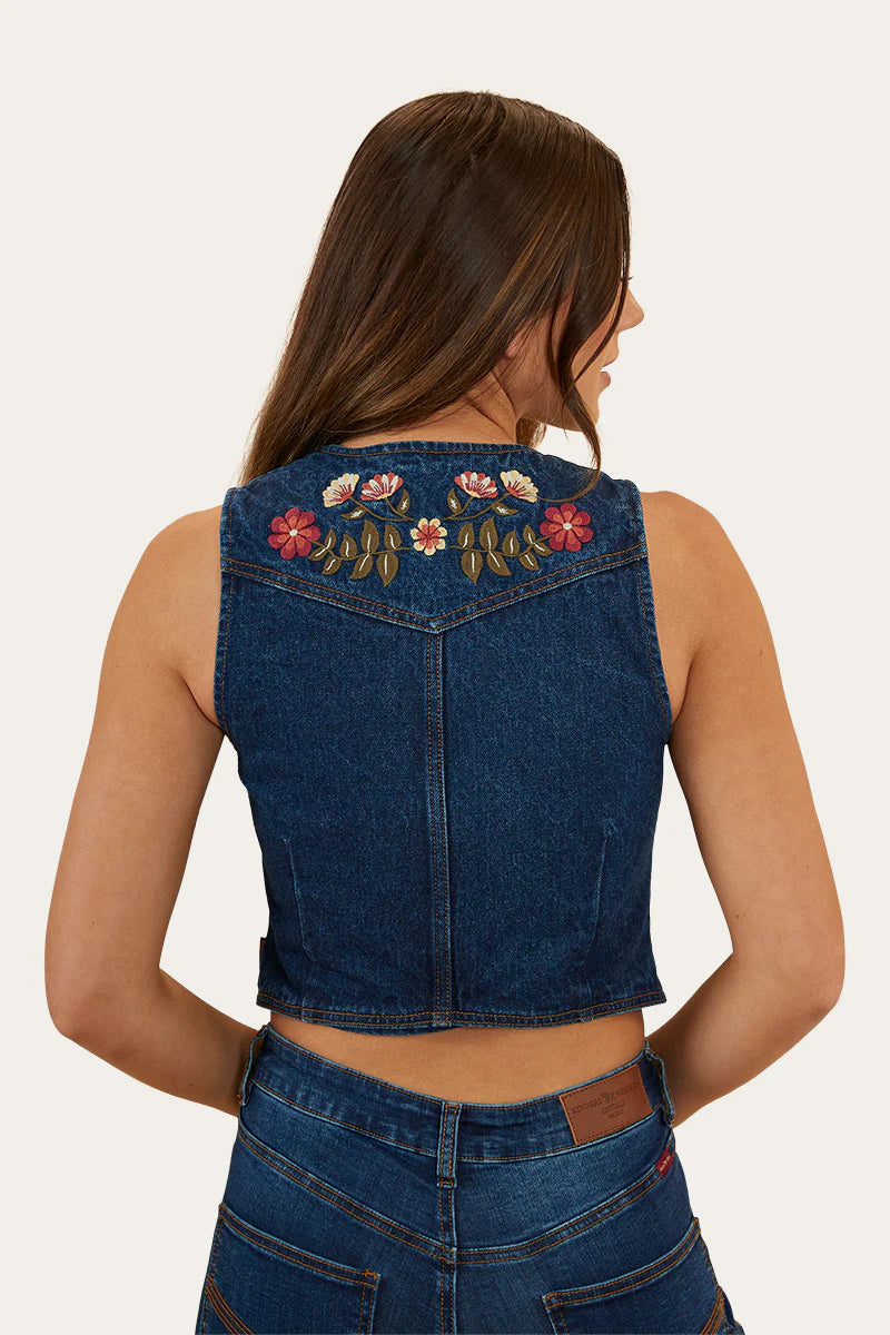 SUTTON WOMENS DEMIM VEST - CLASSIC BLUE