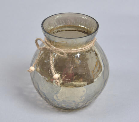 Mercury Toned Smokey Glass Votive