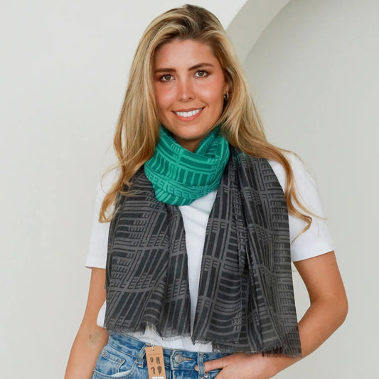 Green and Grey Scarf