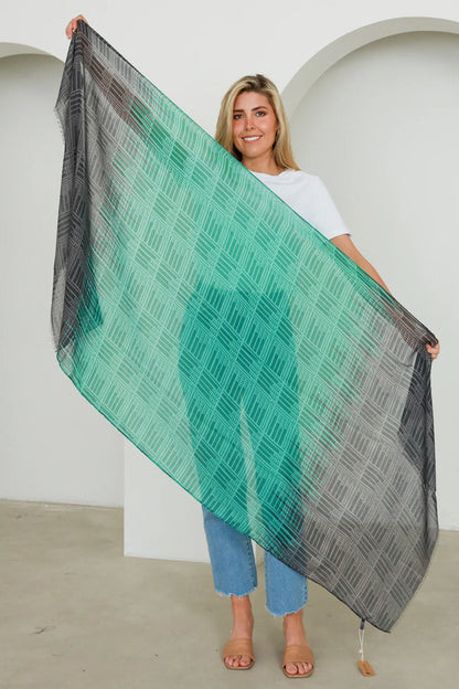Green and Grey Scarf