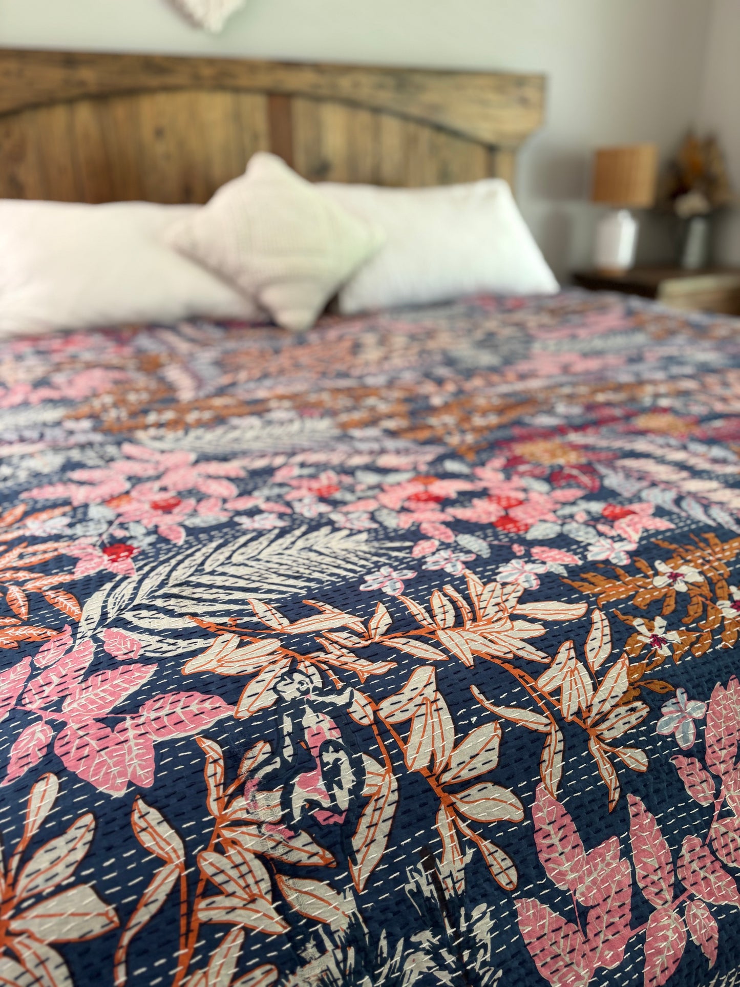 Inca - Indian Kantha Quilt Bedspread Coverlet
