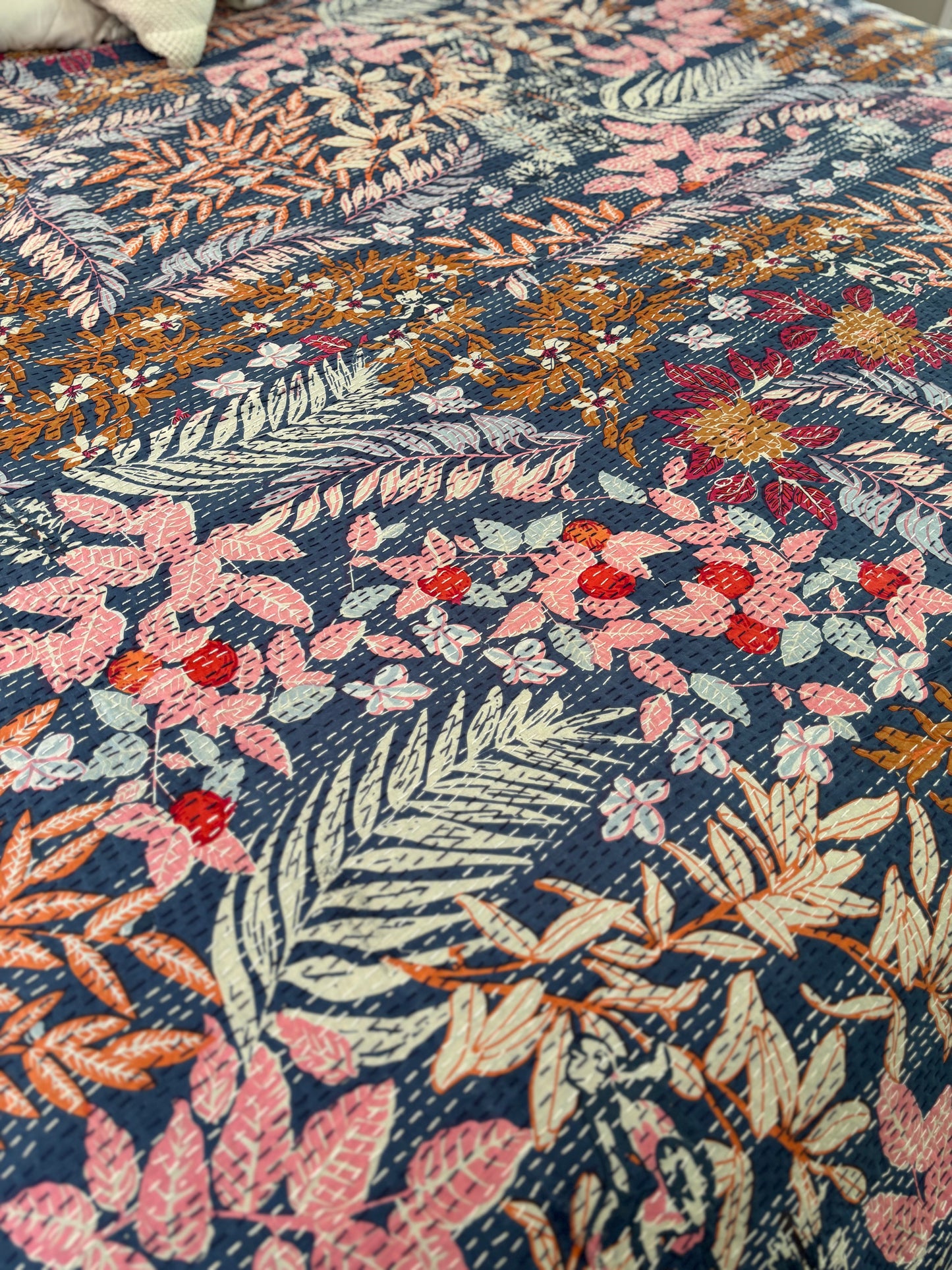 Inca - Indian Kantha Quilt Bedspread Coverlet