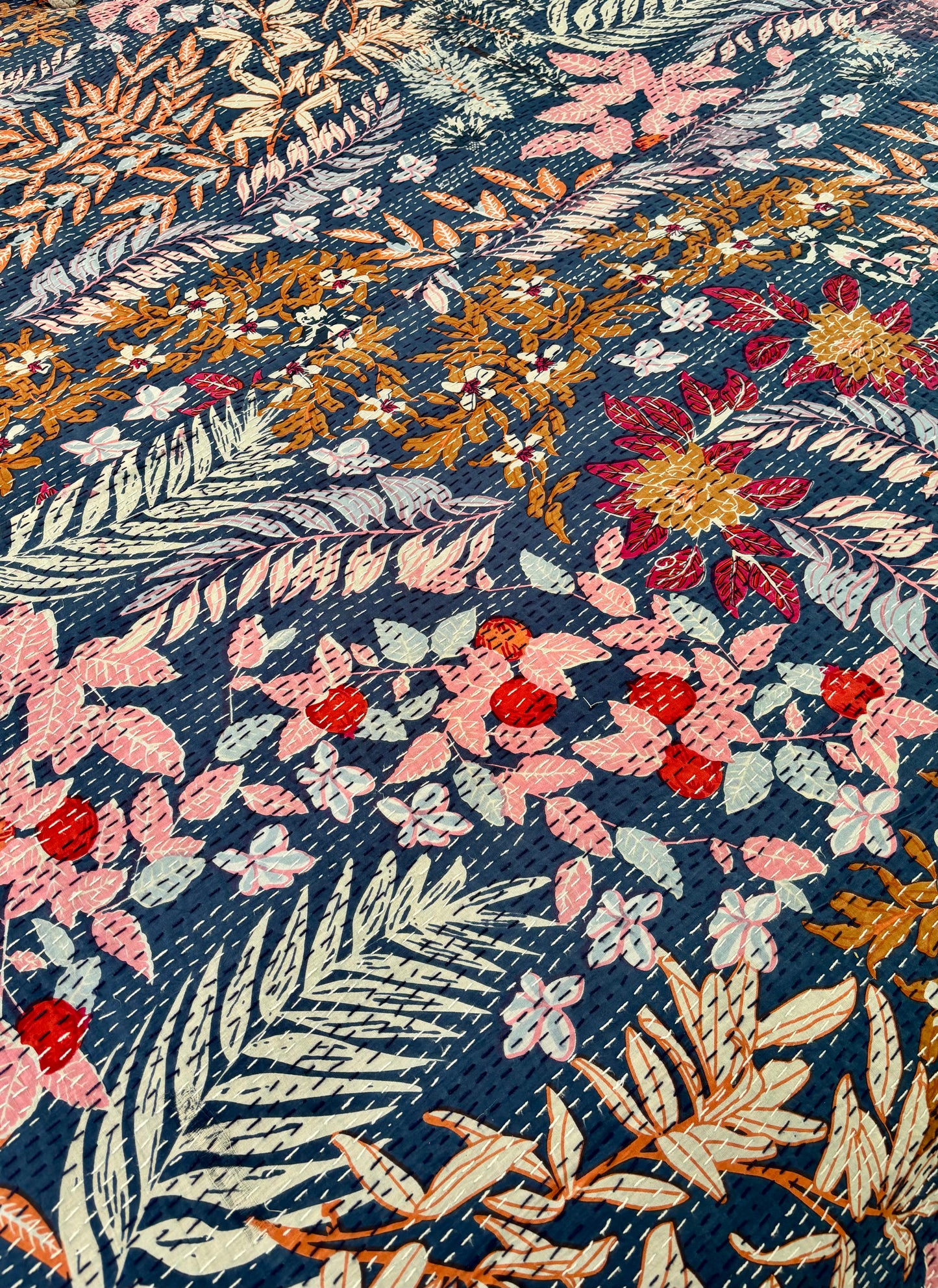 Inca - Indian Kantha Quilt Bedspread Coverlet