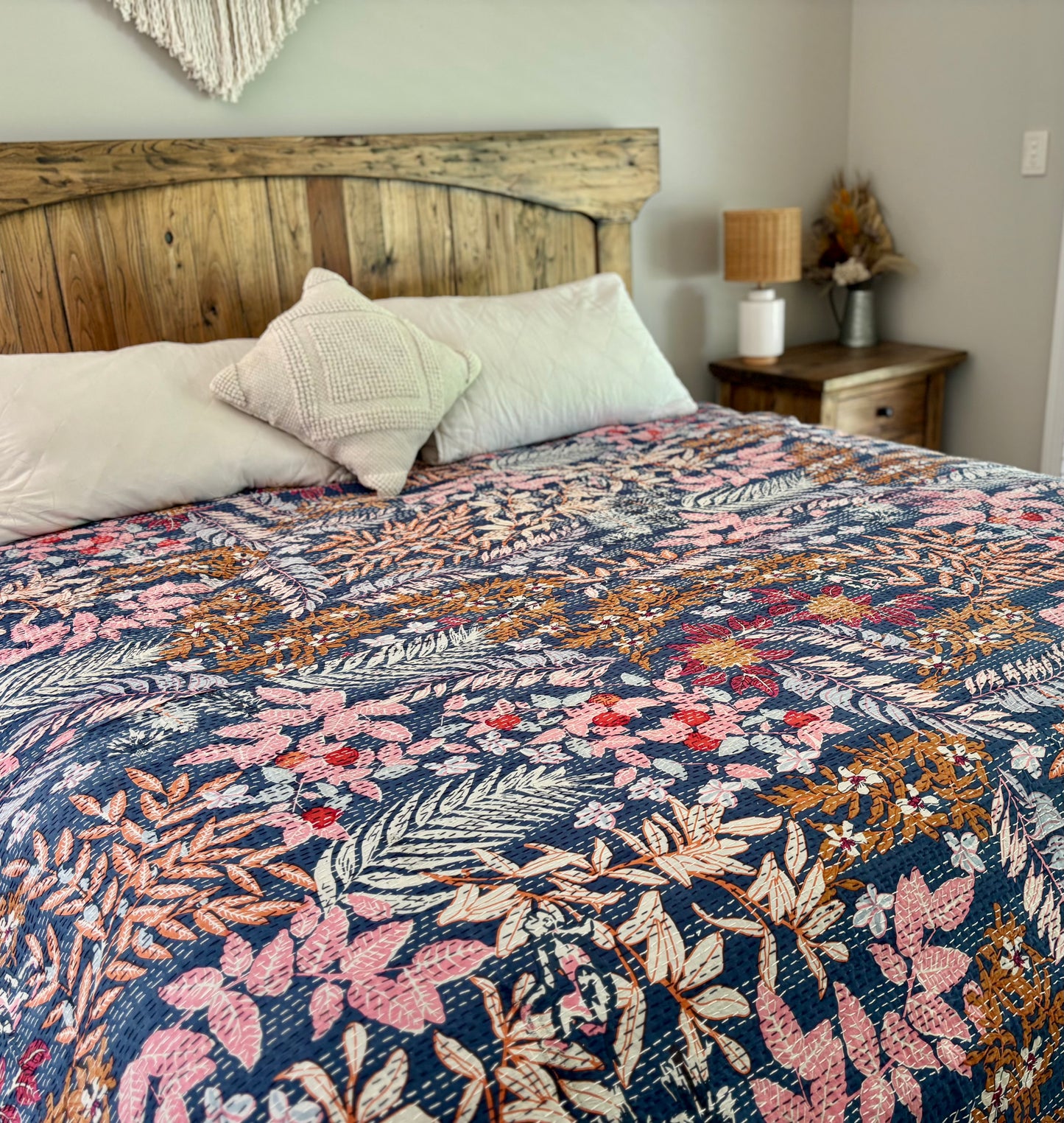 Inca - Indian Kantha Quilt Bedspread Coverlet