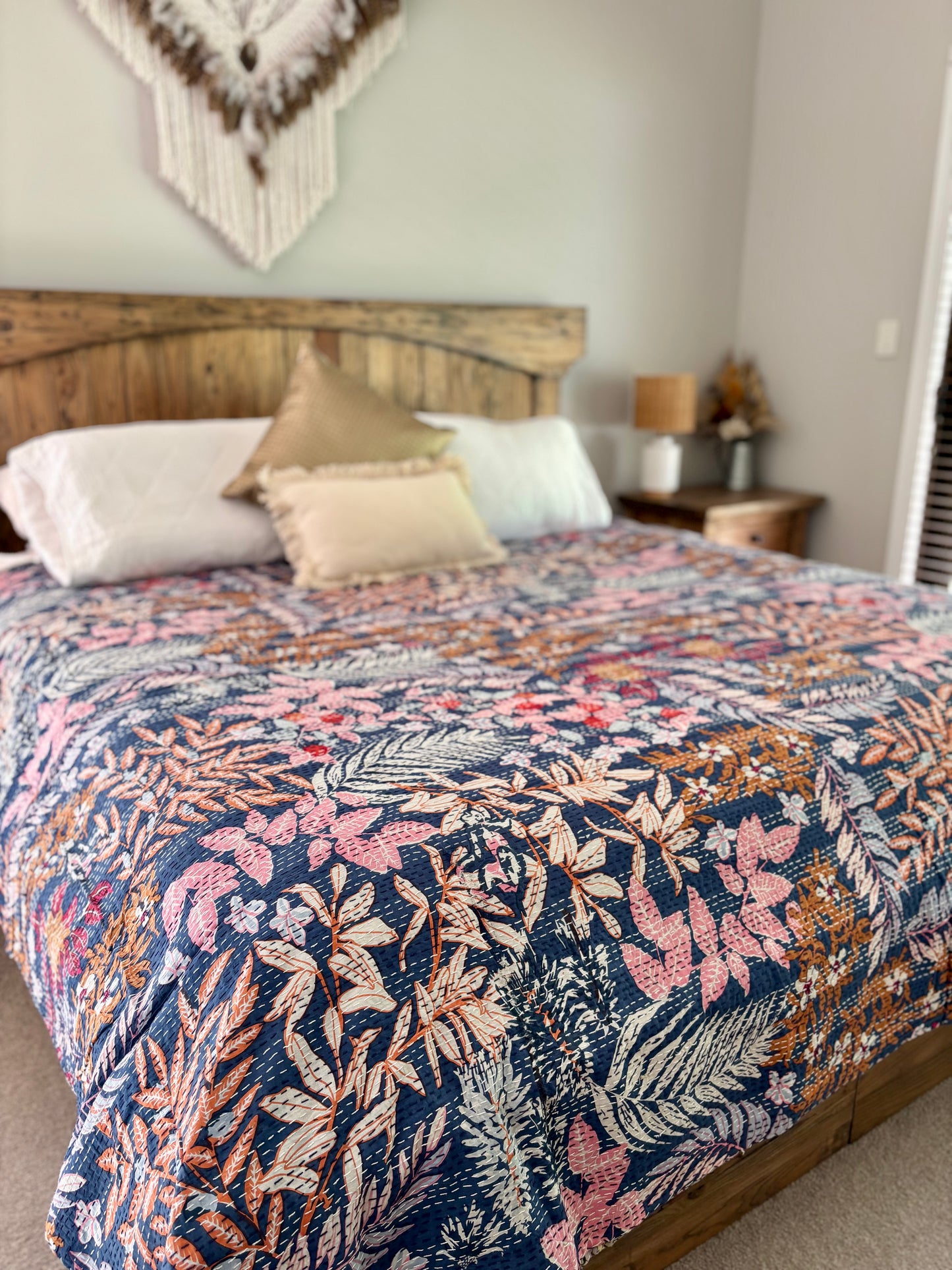 Inca - Indian Kantha Quilt Bedspread Coverlet