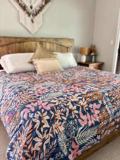 Inca - Indian Kantha Quilt Bedspread Coverlet