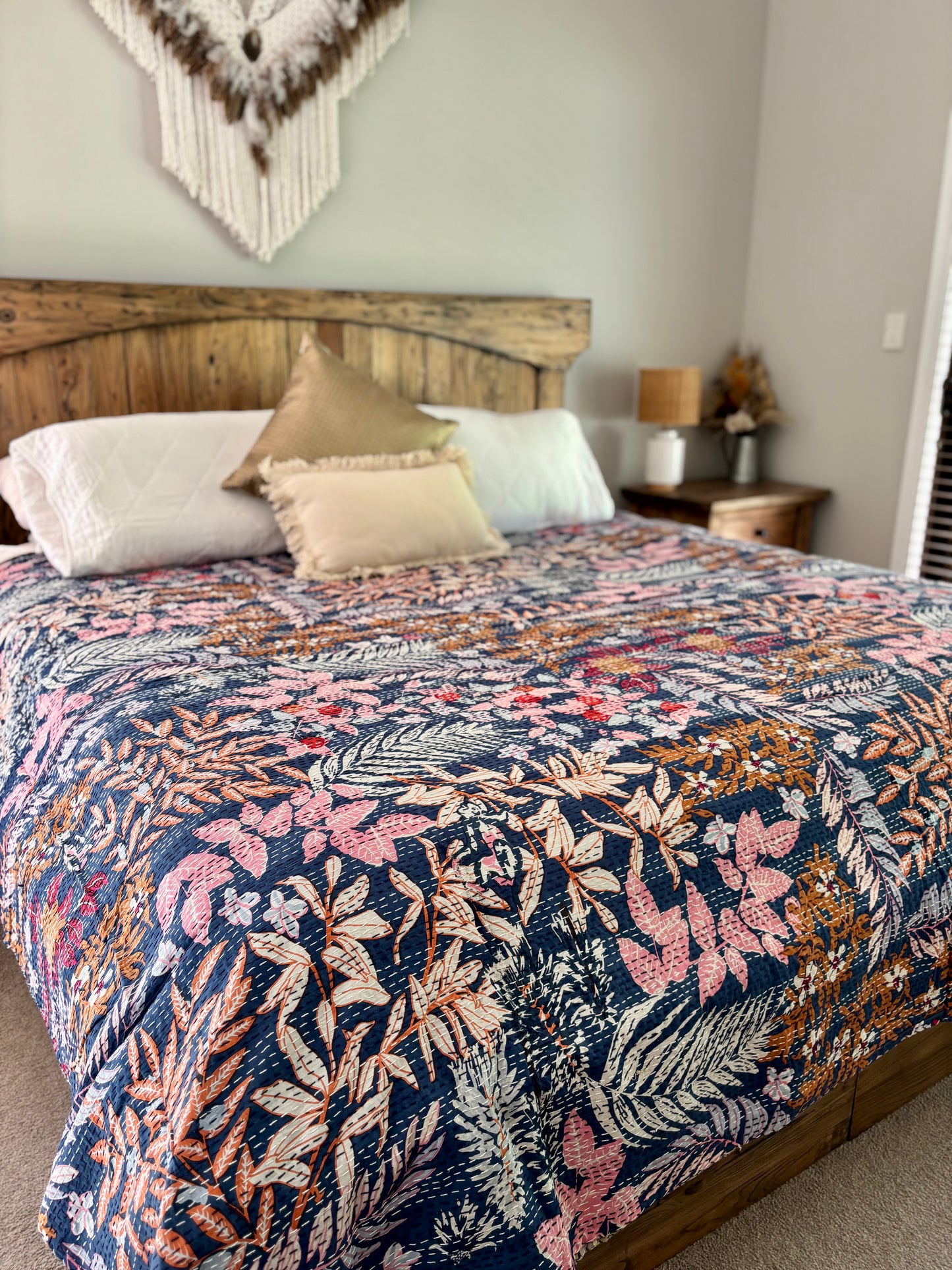Inca - Indian Kantha Quilt Bedspread Coverlet