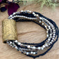 Layered Bracelet - Black and silver