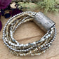 Layered Bracelet - White and silver