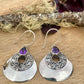 Teardrop Dangle Earrings - Amethyst