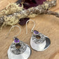 Teardrop Dangle Earrings - Amethyst