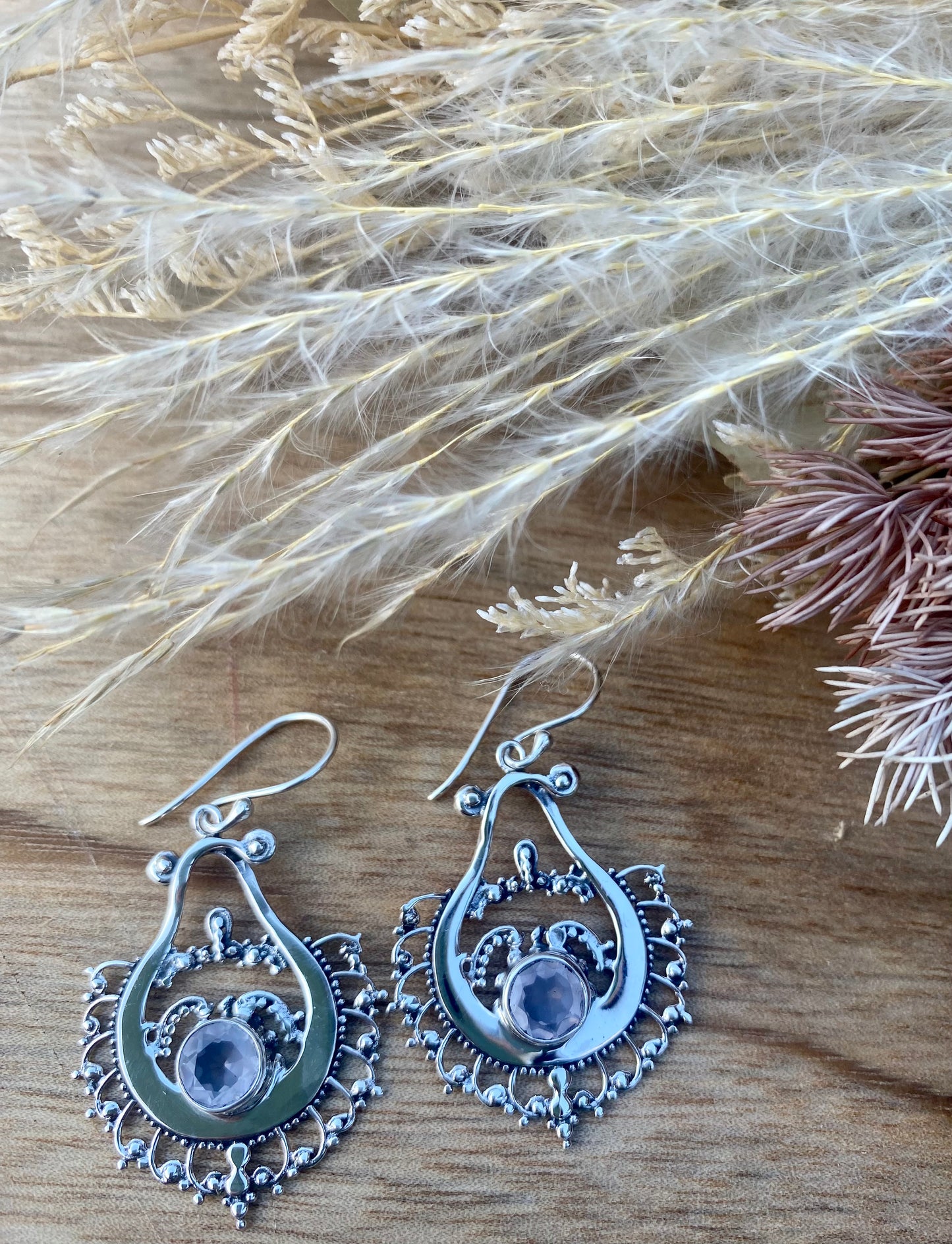Paisley Dangle Earrings - Quartz