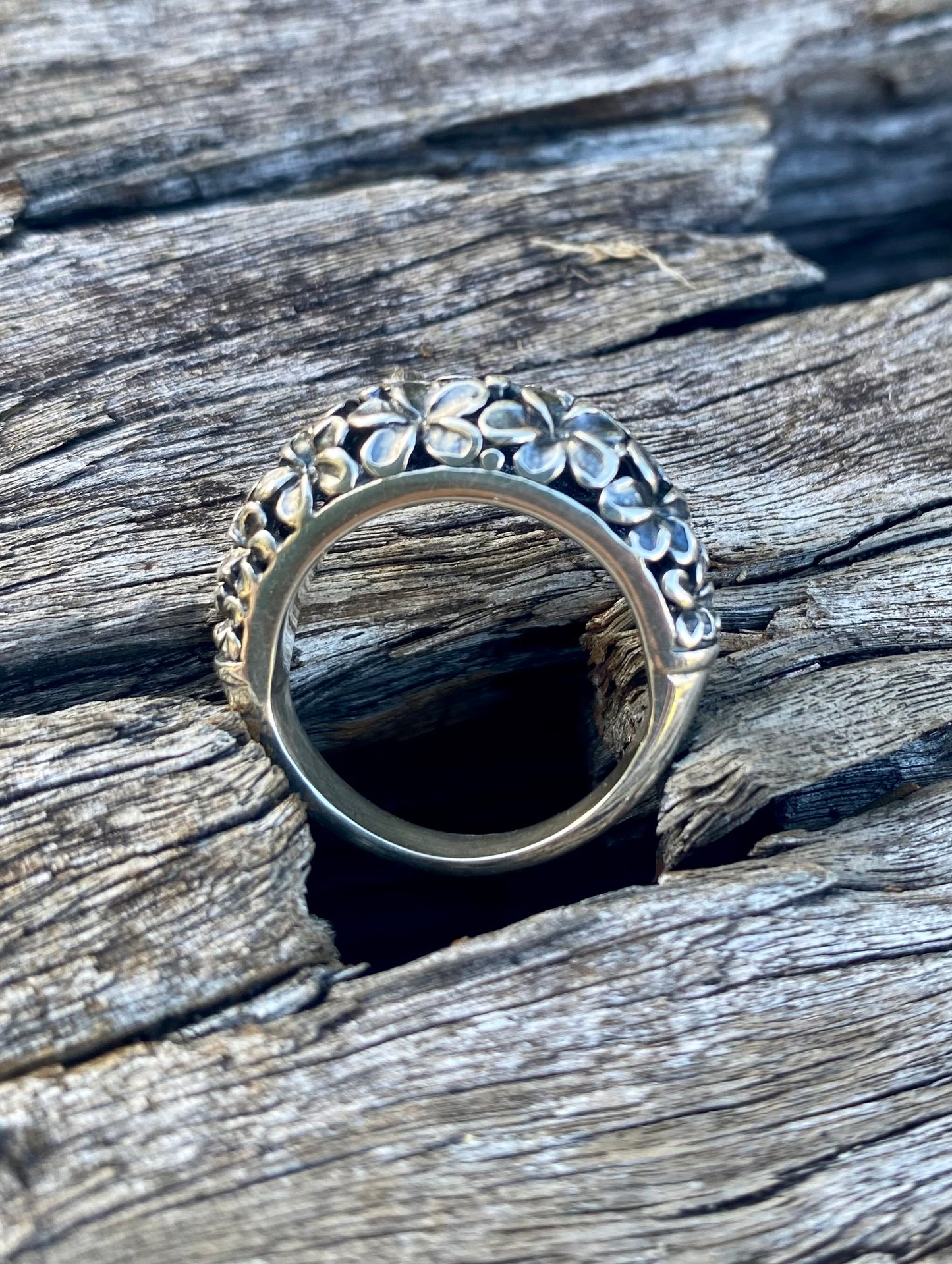 Sterling Silver Cluster Flower Ring