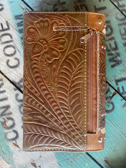 Peacock Wallet - Tan