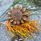 Snakeskin Flower Cuff - Light Tan