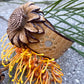 Snakeskin Flower Cuff - Light Tan