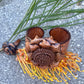 Snakeskin Flower Cuff - Dark Tan