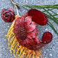 Snakeskin Flower Cuff - Red