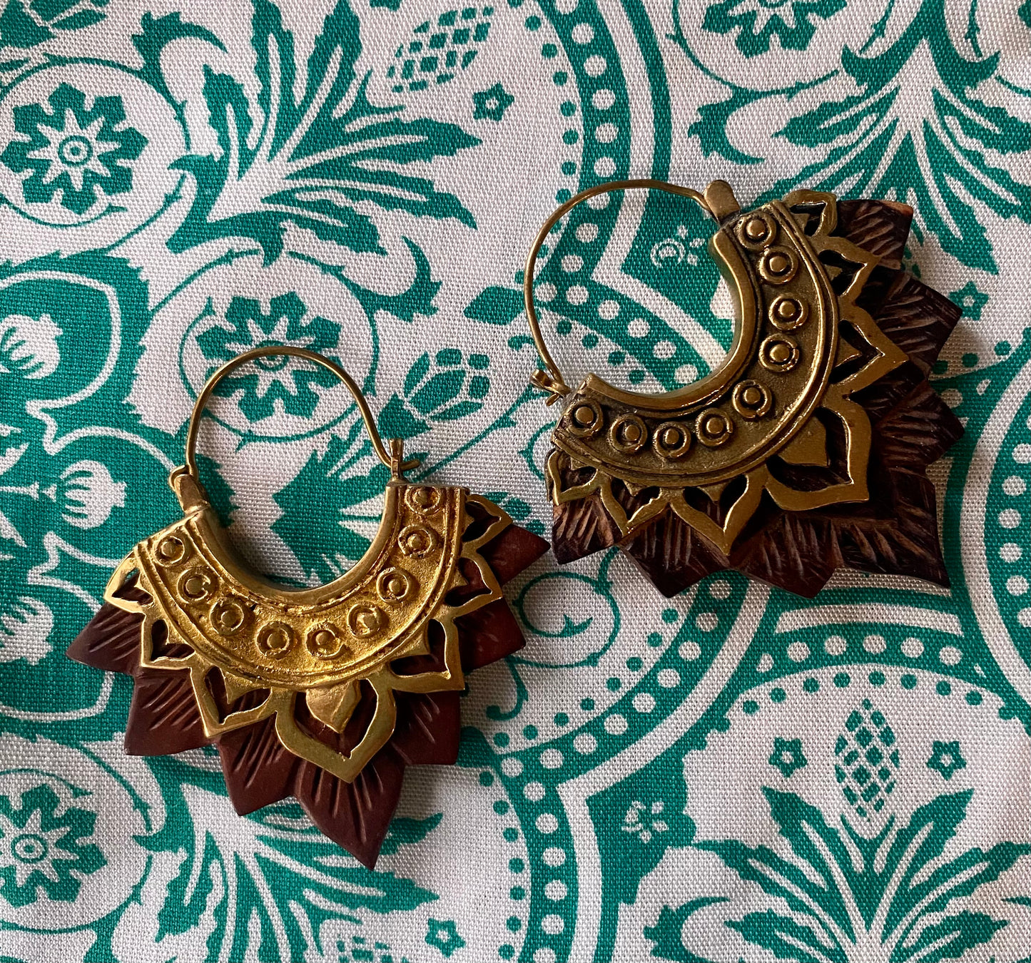 Handcrafted Bohemian Wood Earrings