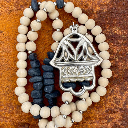 Hamsa Beaded Necklace