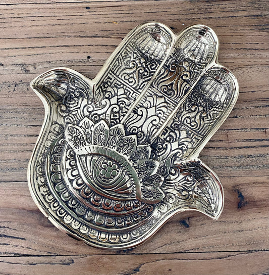 Brass Hamsa Trinket Tray