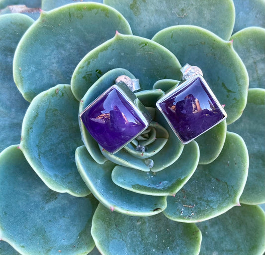 Amethyst Sterling Silver Studs