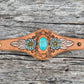 Gemstone Leather Cuffs