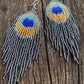 Peacock Beaded Earrings